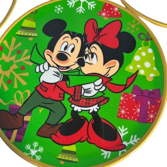 Walt's Disney Store Parks Holiday Mickey and Minnie Christmas Plate Set … - Picture 3 of 6